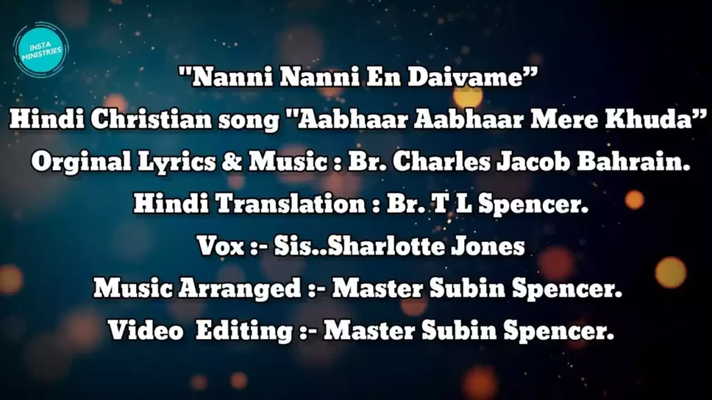 Aabhaar Aabhaar Mere Khuda Lyrics Aabhaar Aabhaar Mere Khuda Lyrics Charles Jacob Bahrain